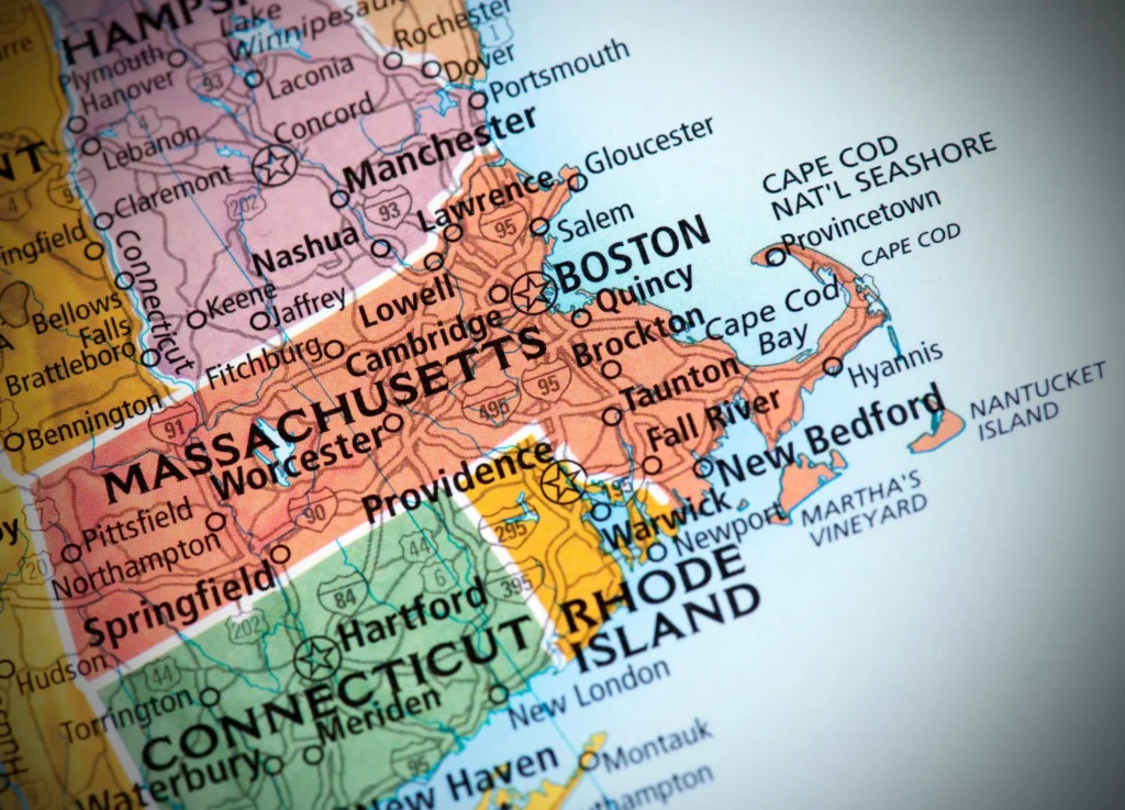 Image of a Map of Massachusetts